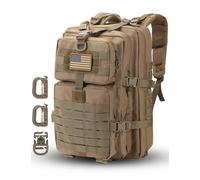 Hannibal Tactical Molle Assault Pack - Zaino tattico militare da campeggio, da 3 giorni, Coyote, 40L