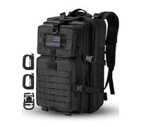 Hannibal Tactical Molle Assault Pack - Zaino tattico militare da campeggio, da 3 giorni, nero, 40L