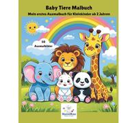 HanniKoo KIDS CLUB: Baby Tiere Malbuch - Mein erstes Ausmalbuch für Kleinkinder ab 2 Jahren: 50 einfache und niedliche Tierbilder zum Ausmalen für Mädchen & Jungen