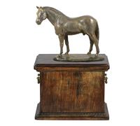 Hannoveriano - urna per ceneri di cavallo, urna con statuetta, elegante urna con