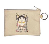 Hannya Kijo - Portamonete giapponese con serpente tatuato, colore: Beige