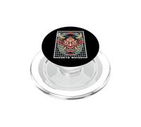 Hannya Oni Grid Devil Yokai - Maschera da tatuaggio giapponese con diavolo PopSockets PopGrip per MagSafe