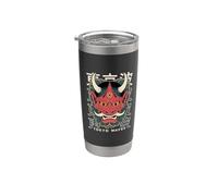 Hannya Oni Mask Devil Yokai - Maschera giapponese con tatuaggio demone Bicchiere termico in acciaio inox doppia parete