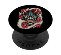 Hannya Oni Mask Devil Yokai - Maschera giapponese con tatuaggio demone PopSockets PopGrip Adesivo