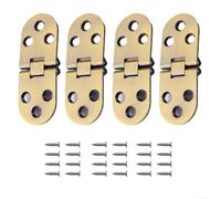 HanOaki 4 cerniere per porta in lega di zinco con stile farfalla, per tavoli pieghevoli e uso marino, finitura in acciaio inox resistente e hardware in dotazione (blu)