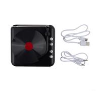 HanOaki Altoparlante retrò con funzionalità radio FM, design visivo elegante e opzioni di riproduzione flessibili (nero)