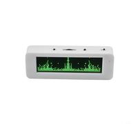 HanOaki Analizzatore di spettro audio O-LED da 3,12 pollici, VU Meter con display ritmico e microfono integrato, funzioni di ingresso ora, temperatura e linea, copre l'intera gamma di frequenza 20Hz