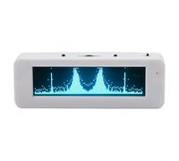 HanOaki Analizzatore di spettro audio O-LED da 3,12 pollici, VU Meter con display ritmico e microfono integrato, funzioni di ingresso ora, temperatura e linea, copre l'intera gamma di frequenza 20Hz
