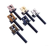 HanOaki Catena per porta nascosta, in lega di zinco, serratura interna antifurto, installazione antiruggine, blocco One Touch, ampia vestibilità robusta, giunto sferico per casa e appartamento (nero)