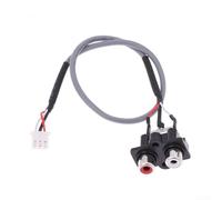 HanOaki Cavo di segnale audio da 30 cm con connettore XH2,54 mm a 3 pin per jack RCA, cavo prolunga ingresso audio montaggio a pannello, grigio/nero, 1 pezzo