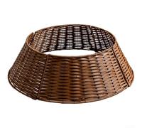 HanOaki Cestino per base dell'albero con lavorazione artigianale intrecciata a mano e design minimalista, con base stabile per albero di Natale per decorazioni natalizie (B-S)