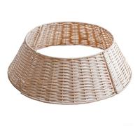HanOaki Cestino per base dell'albero con lavorazione artigianale intrecciata a mano e design minimalista, con base stabile per albero di Natale per decorazioni natalizie (A-S)