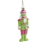 HanOaki Ciondolo a forma di albero di Natale, ornamento schiaccianoci realizzato in plastica, per esposizione stagionale da appendere, 1 pezzo (A)