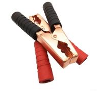 HanOaki Clip a coccodrillo in rame da 200 A, confezione da 10, morsetti per batteria resistenti con molla migliorata, 140 mm, rosso e nero, per settore automobilistico, marittimo, solare, set di