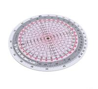 HanOaki Computer di volo E6B-R Plotter aeronautico in plastica da 15,2 cm con calcolo laterale del vento per allenamento di volo, compatibile con funzioni di scorrimento E6-B (E6B-R2)