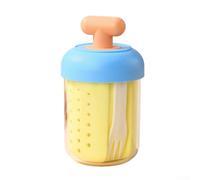 HanOaki Contenitore per frutta in plastica con coperchio a prova di perdite e cucchiaio attaccato per la preparazione di colazione, pasti e yogurt, riutilizzabile in microonde e lavabile in