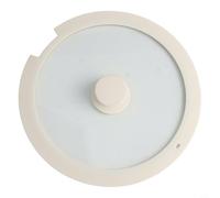 HanOaki Coperchio in silicone per pentole resistente al calore con vetro temperato anti fuoriuscita, facile da pulire, manico non scottante (B 26 cm)