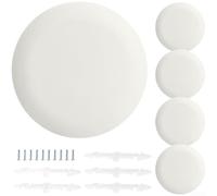 HanOaki Copertura per lampada, piastra di copertura bianca per luce da incasso da 3,5 e 12,7 cm, in plastica verniciabile, con viti (set da 5 pezzi)
