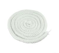HanOaki Corda in fibra di vetro per stufa, 2 m, guarnizione per porta del bruciatore a legna, forte tenuta, colore bianco, vari diametri, per camini, caldaie e forni industriali (12 mm)