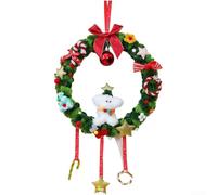 HanOaki Ghirlanda natalizia ornamentale realizzata in tessuto per decorare finestre e hotel, combinando uno stile minimalista moderno ed elementi festivi (B)