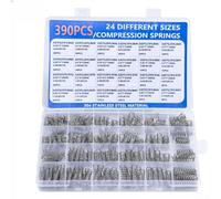HanOaki Kit assortito di molle a compressione, piccole molle meccaniche in acciaio inossidabile 304, diverse dimensioni per strumenti, elettronica e uso domestico (390 pezzi)