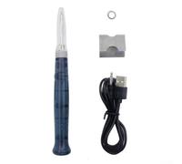 HanOaki Kit di saldatore elettrico USB da 5 V, con indicatore luminoso a penna, riscaldamento rapido per riparazioni BGA, portatile per rilavorazioni in movimento, blu (saldatore USB)