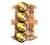 HanOaki Kit telaio auto robot intelligente 4WD | per Arduino compatibile con motori e sensori | Moduli di prevenzione degli ostacoli e tracciamento della linea