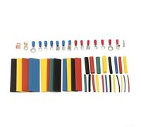 HanOaki Kit terminali a crimpare per auto, 678 pezzi: anello isolato, forcella, connettori a forcella e testa + tubo termorestringente in poliolefina (Ø 1,0-14,0 mm), per auto, camion, camper