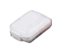 HanOaki Organizer a griglia, organizer a 3 lati per attrezzatura da pesca, vassoio con coperchi individuali, chiusura sicura per ami da pesca, esche, pesi (bianco)