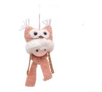 HanOaki Ornamento stagionale da appendere all'albero con una morbida figura di ragazza in peluche, compatto e leggero per una visualizzazione senza sforzo e un'atmosfera accogliente di vacanza (rosa)