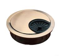 HanOaki Passacavi in lega di zinco, copertura rotonda per foro da scrivania per computer e monitor da ufficio, copertura per gestione cavi in metallo multi-porta (patina rossa)