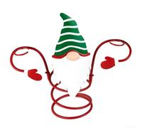 HanOaki Portabottiglie di vino in metallo con Babbo Natale e pupazzo di neve, organizer da scrivania per mantenere le bottiglie di vino e i bicchieri ordinatamente organizzati, adatto per bar o uso