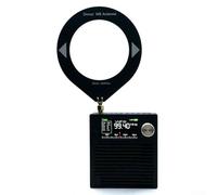 HanOaki Ricevitore radio DSP con SI4732 ed ESP32-S3, schermo IPS da 1,9 pollici per AM/FM/SW/Airband, antenna Hi-Z integrata e batteria da 3000 mAh per ascolto portatile (anello nero)