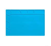 HanOaki S-120 Tappetino di saldatura in silicone resistente al calore, antistatico, 34 x 23 cm, per stazione di riparazione elettronica, blu