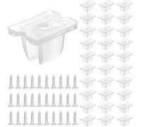 HanOaki Set di clip per striscia LED impermeabile, staffa di supporto flessibile in silicone per strisce da 5 a 6 mm, clip di fissaggio trasparente per bagno, patio e giardino, 100 pezzi (500)