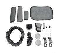 HanOaki Set di coprivolante per interni auto, con supporto per telefono e sottobicchiere con strass, impugnatura ultra vellutata, accessori per donne e ragazze (bianco)