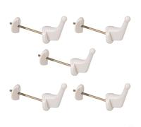 HanOaki Set di ganci per termosifone, in plastica ABS, lisci, riutilizzabili, per scaldasalviette, doccia, parete, utensili da cucina, 5 pezzi (B)