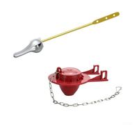 HanOaki Set di maniglie e flapper per WC con struttura in lega di zinco e lembo in PVC che forniscono un lavaggio affidabile ed efficienza idrica per bagni (rosso)