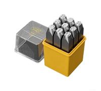 HanOaki Set di timbri in acciaio multi formato con lettere e cifre 0-8 per applicazioni professionali di timbratura su metallo, legno, pelle e altro (5 mm)