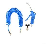 HanOaki Strumento di soffiaggio ad aria con forma a T da 6 mm, raccordo rapido per sedili a cuscino d'aria per camion e relative attività di manutenzione pneumatica (blu)