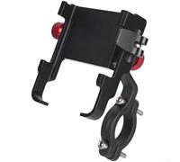 HanOaki Supporto per telefono da bicicletta, girevole a 360°, per smartphone da 4,7 a 7,2 pollici, assorbe gli urti con cuscinetti in silicone, compatibile con manubri da 20-30 mm