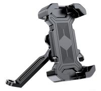 HanOaki Supporto per telefono per bicicletta, resistente, con impugnatura in silicone per assorbimento degli urti a sgancio rapido, rotazione di 360 gradi, per mountain bike e ciclomotore, 22-30 mm