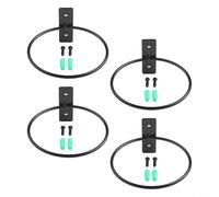 HanOaki Supporto per vasi da fiori in metallo con anelli per appendere piante con angoli arrotondati e ventilazione per promuovere la salute delle piante in aree esterne (12,7 cm)