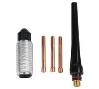 HanOaki TIG - Supporto per affilatrice manuale per elettrodi con pinze da 1/16 3/32 1/8" e set di tazze posteriori lunghe, compatibile con torce di saldatura in tungsteno per attività di rettifica