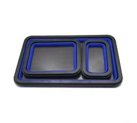 HanOaki Vassoio magnetico in silicone per viti, design pieghevole, set da 3 pezzi, antiscivolo, per piccoli elementi di fissaggio, organizer per attrezzi per riparazione auto lavorazione del legno (A)