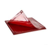 HanOaki VEVOR - Tenda da saldatura, 15,2 x 15,2 cm, in vinile resistente alle fiamme, protezione UV a 6 livelli per aree di saldatura, portatile, per officina/industriale, colore: rosso