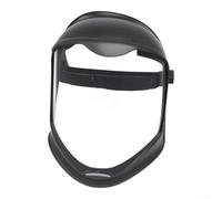 HanOaki Visiera di sicurezza resistente agli urti, doppio schermo in policarbonato anti-appannamento per falciare e macinare il prato, vestibilità comoda sopra gli occhiali, 22 x 24 cm, scudo nero