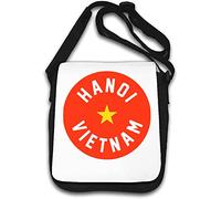 Hanoi Vietnam Minimalist Logo Borsa A Tracolla Bianco