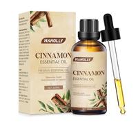 HANOLLY Olio Essenziale Cannella 100ml, Oli Essenziali per Diffusori Naturali, Profumati di Aromaterapia Olio di Cannella per Massaggio Corpo, Candele Fai da Te, Diffusore, SPA, Bagno