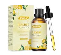 HANOLLY Olio Essenziale Limone 100ml, Oli Essenziali per Diffusori Naturali, Limoni Profumati di Aromaterapia Olio per Massaggio Corpo, Candele Fai da Te, Diffusore, SPA, Bagno